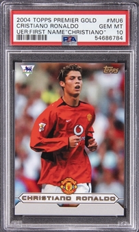 2004 Topps Premier Gold #MU6 Cristiano Ronaldo - PSA GEM MT 10